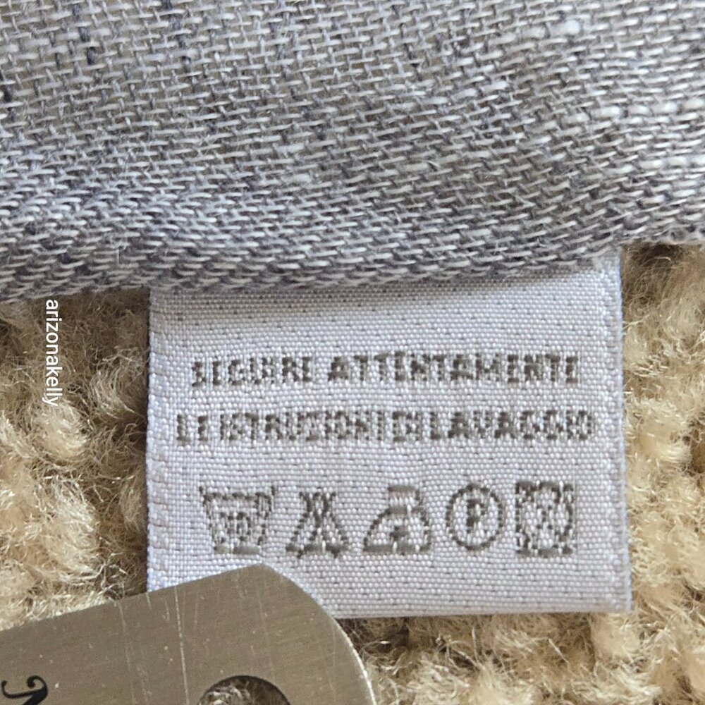 NWOT Italian Linen Scarf Grey and White PERFECT - Picture 11 of 12